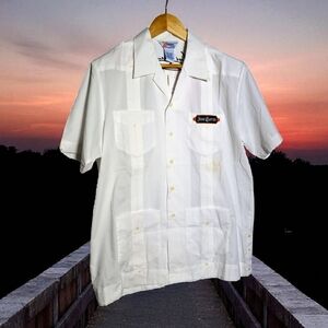 1970s Jose Cuervo Romani Collection NWT Guaybera XL White Men's Shirt